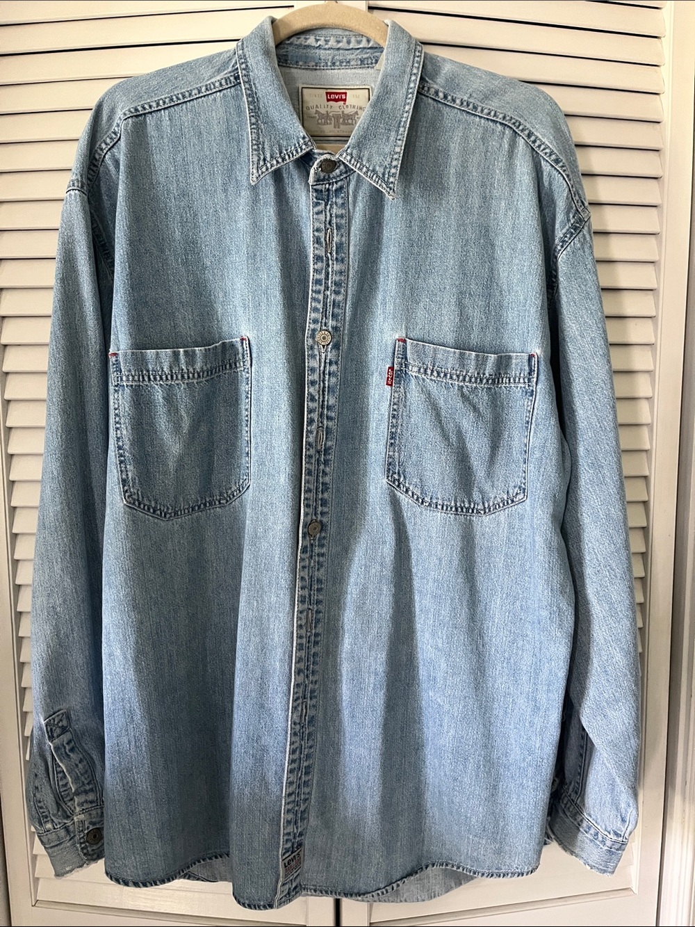 Vintage Levi's Light Blue Denim Shirt - Red Tab Detail